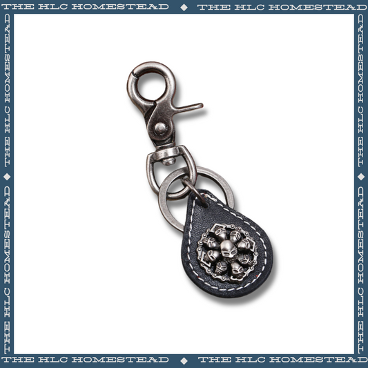 Biker Skull Keyring