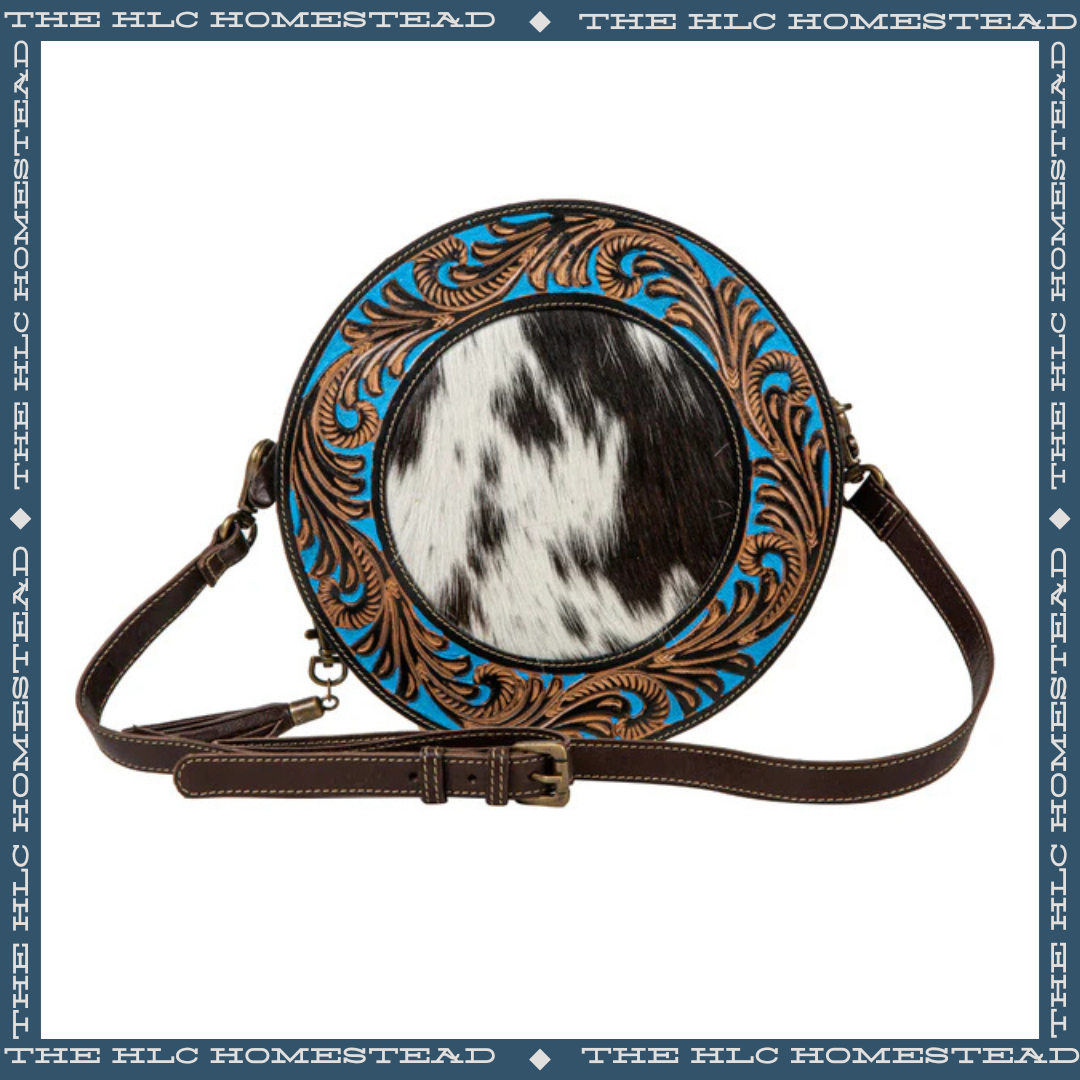 Aqua Mist Round Shoulder Bag