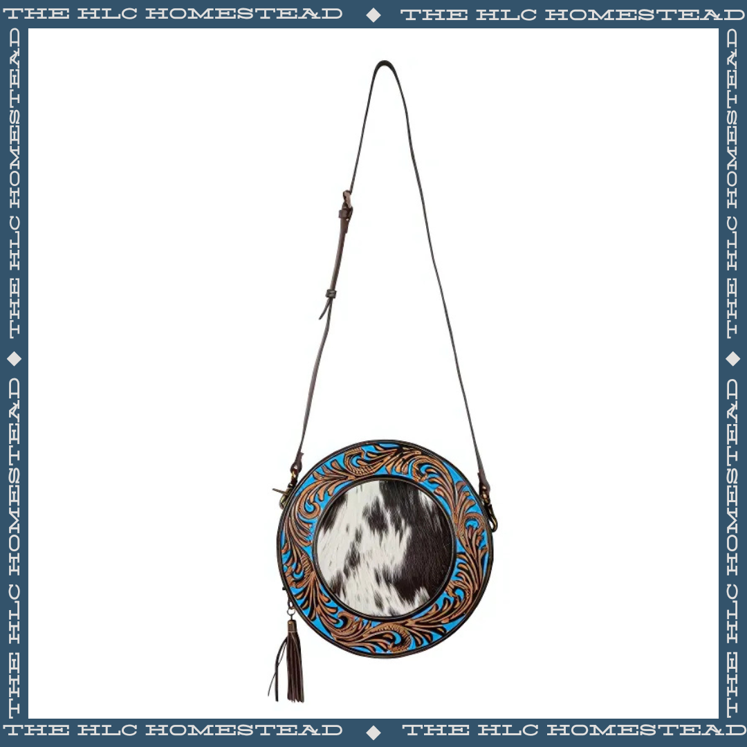 Aqua Mist Round Shoulder Bag