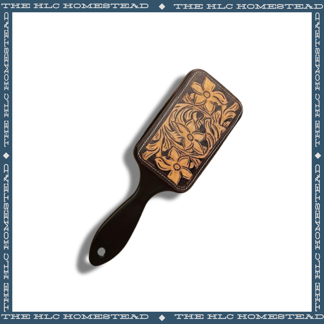 Dark Floral Hair Brush