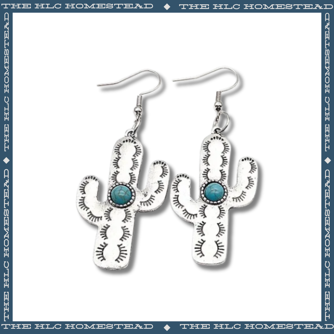 Cactus Shaped and Cactus Inspired Earrings