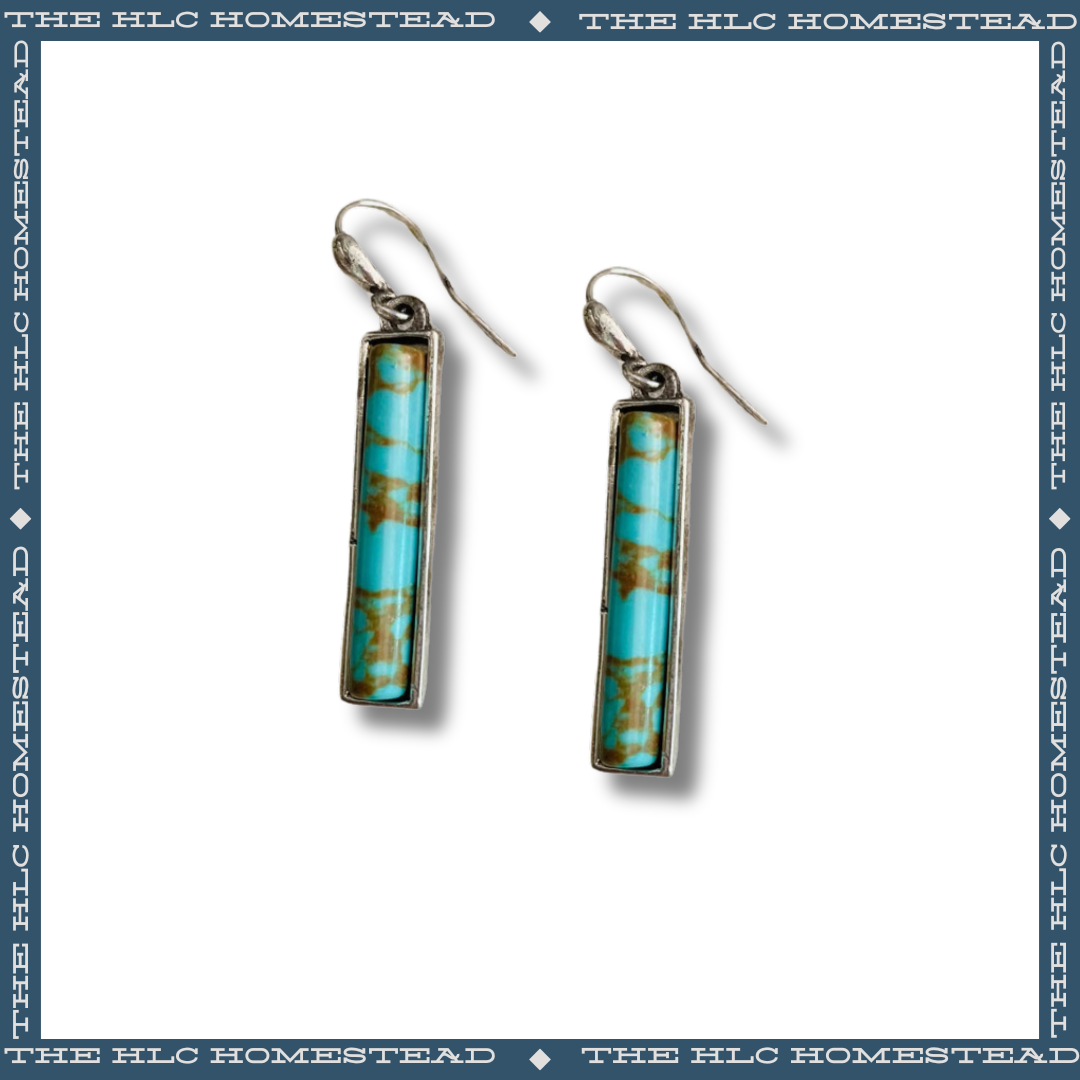 Long Turquoise Pendant Earring
