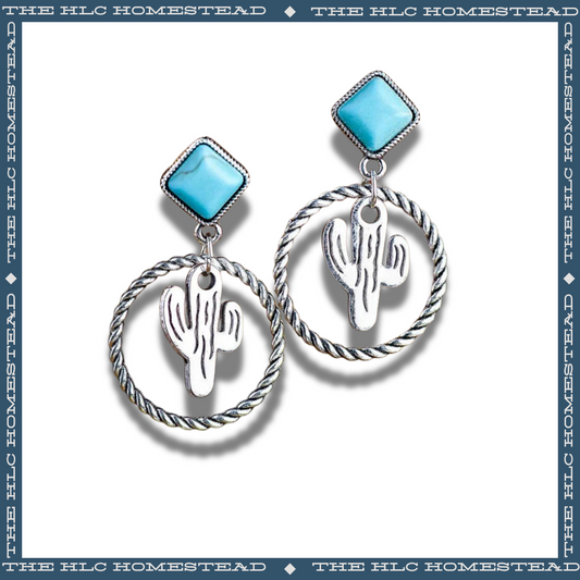 Roped Gemstone Earrings