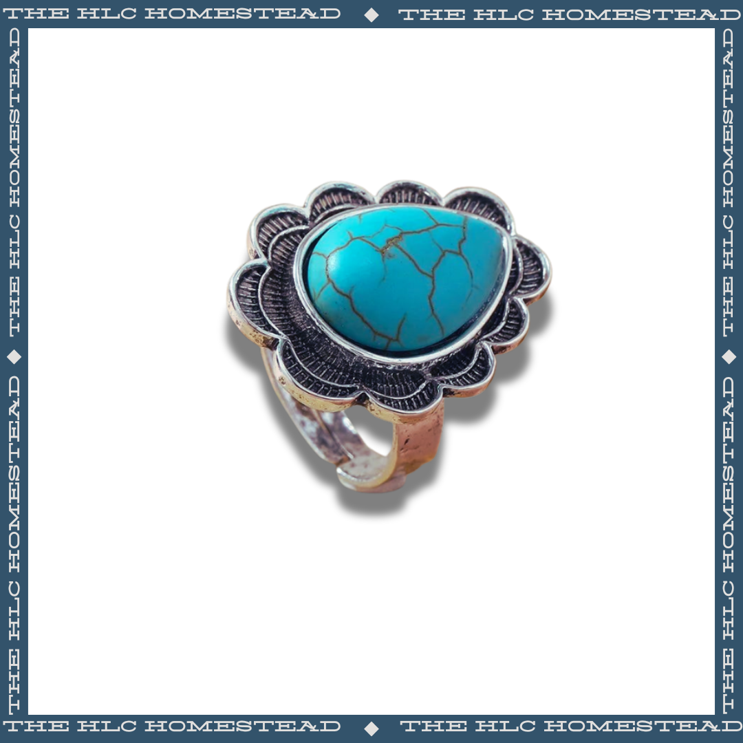 Turquoise Teardrop Ring