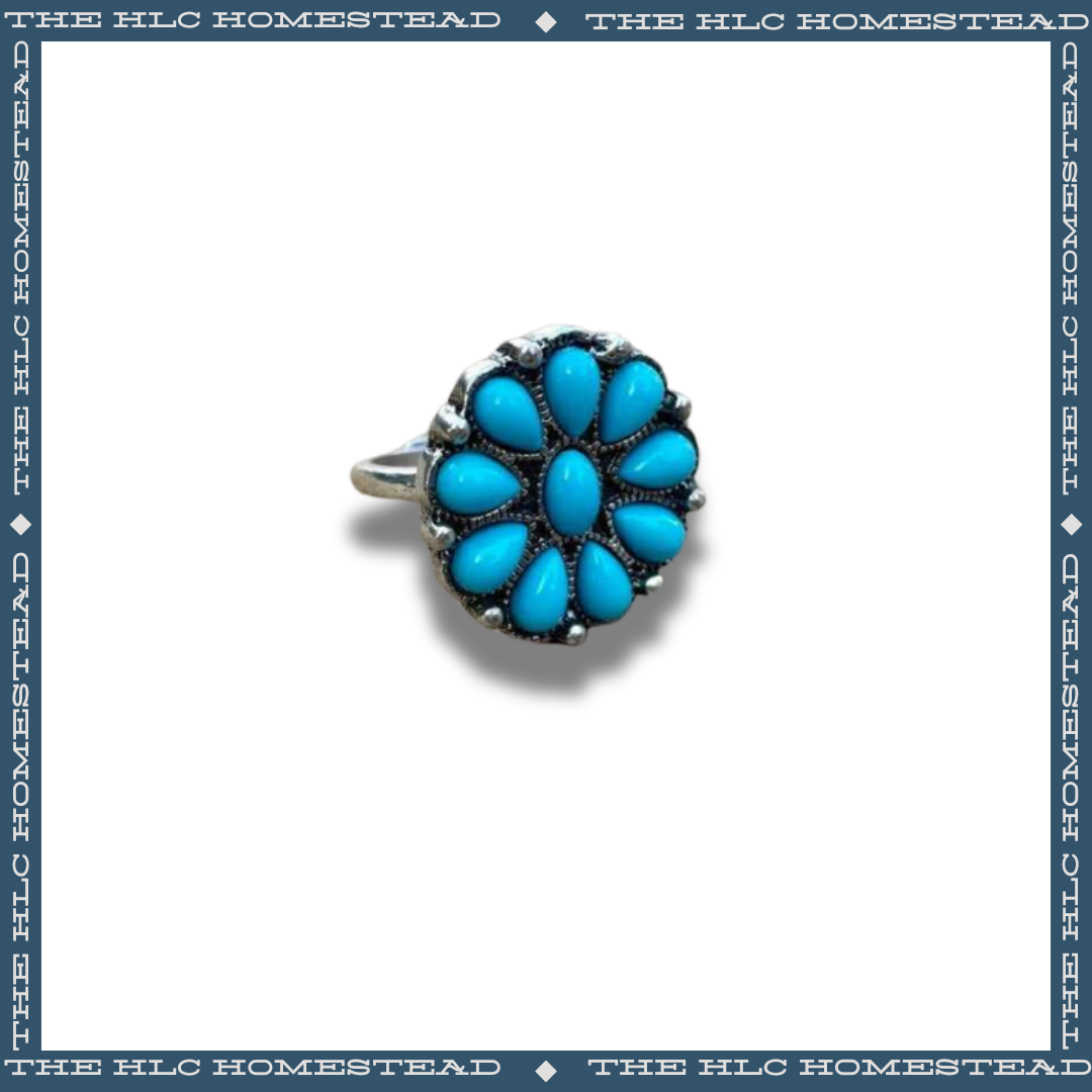 Turquoise Bloom Ring