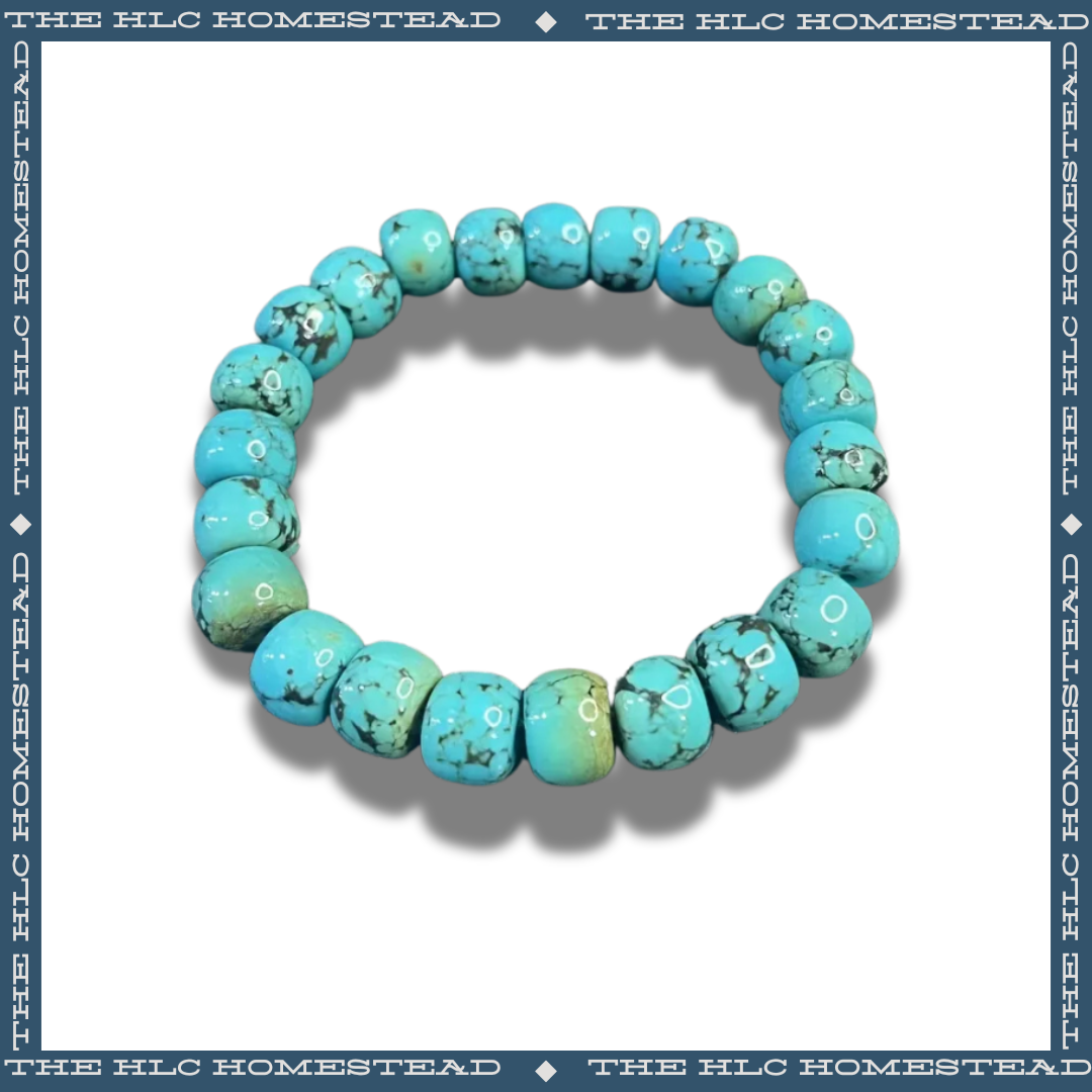 Resin Turquoise Bead Bracelet