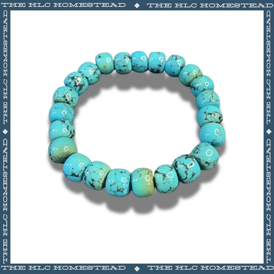 Resin Turquoise Bead Bracelet