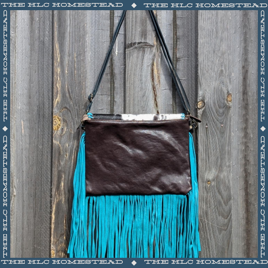 Turquoise Tassel Elegance Handbag