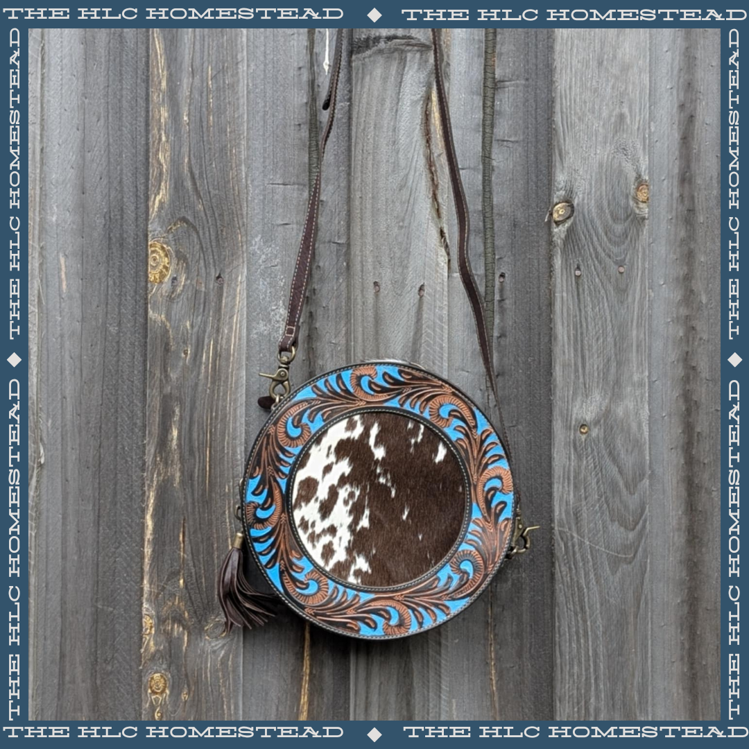 Aqua Mist Round Shoulder Bag