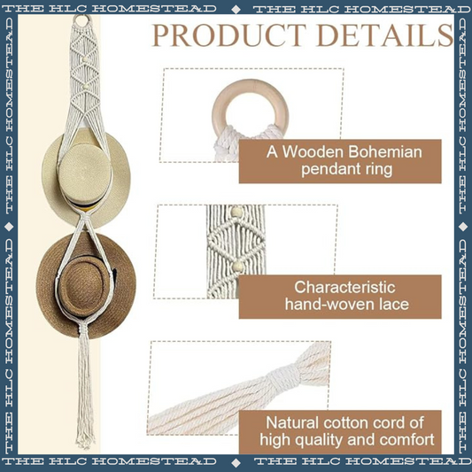 Macrame Hat Hanger