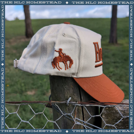 Howdy Canvas Trucker Cap – Tangerine & Rice
