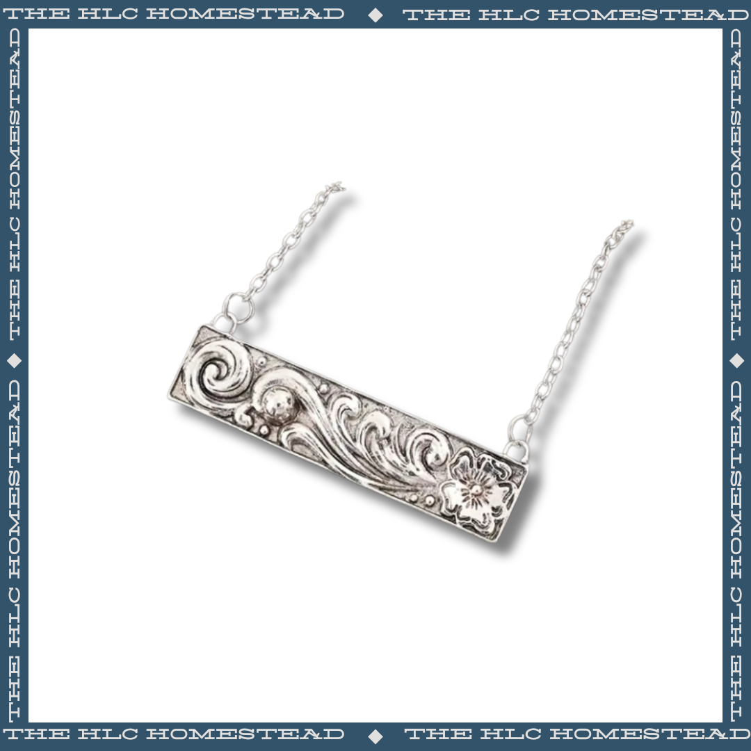 Tooled Silver Ring Holder Necklace.