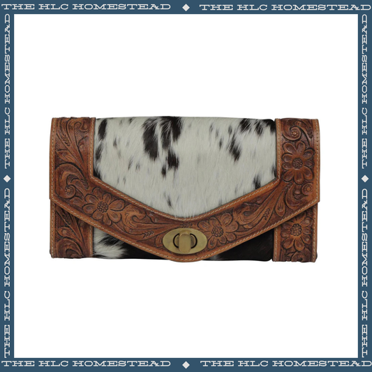 The Outback Cowhide Tooled Wallet