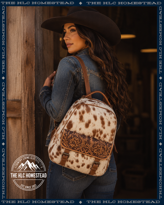 Leather And Hide Back Pack
