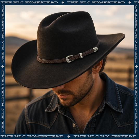Silver Serenade Leather Hat Band