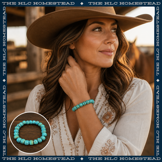 Resin Turquoise Bead Bracelet