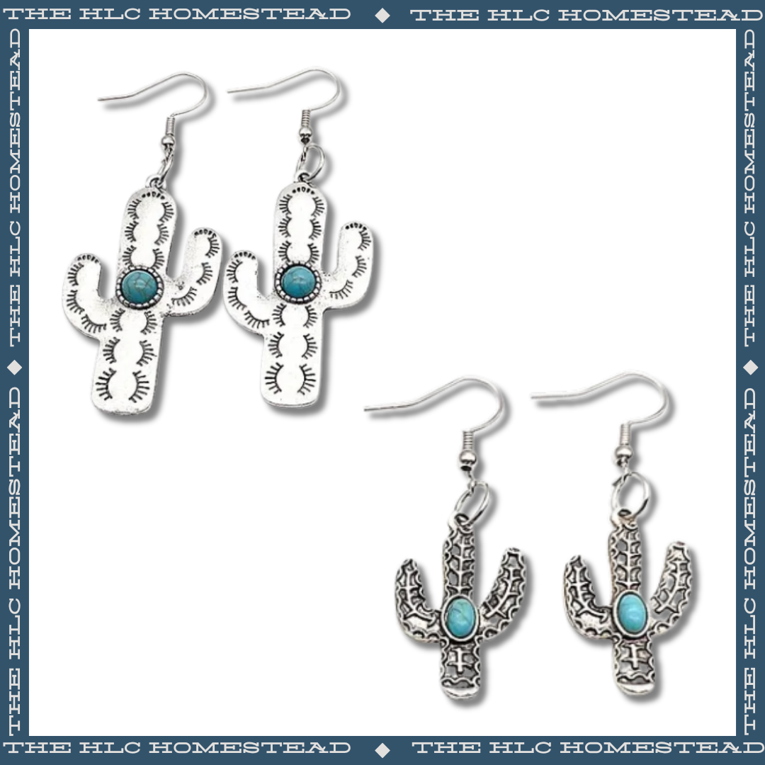 Cactus Shaped and Cactus Inspired Earrings