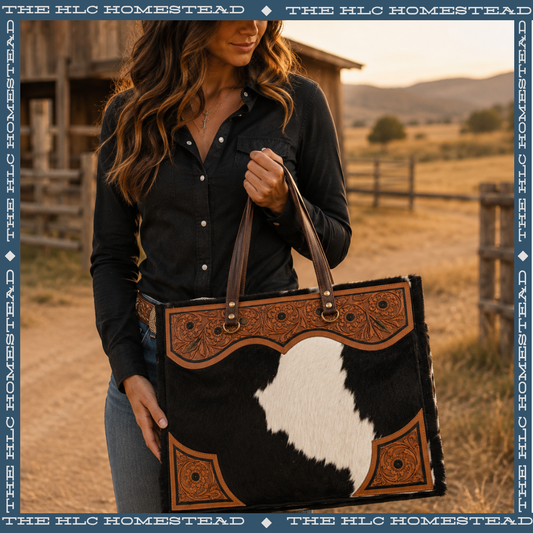The Outback Hide Tooled Leather Weekender