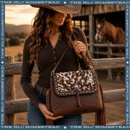 Carved Blossoms Crossbody