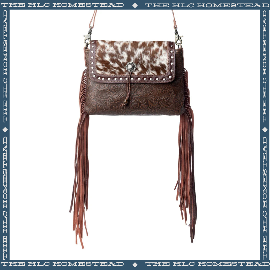 Carved Blossoms Crossbody