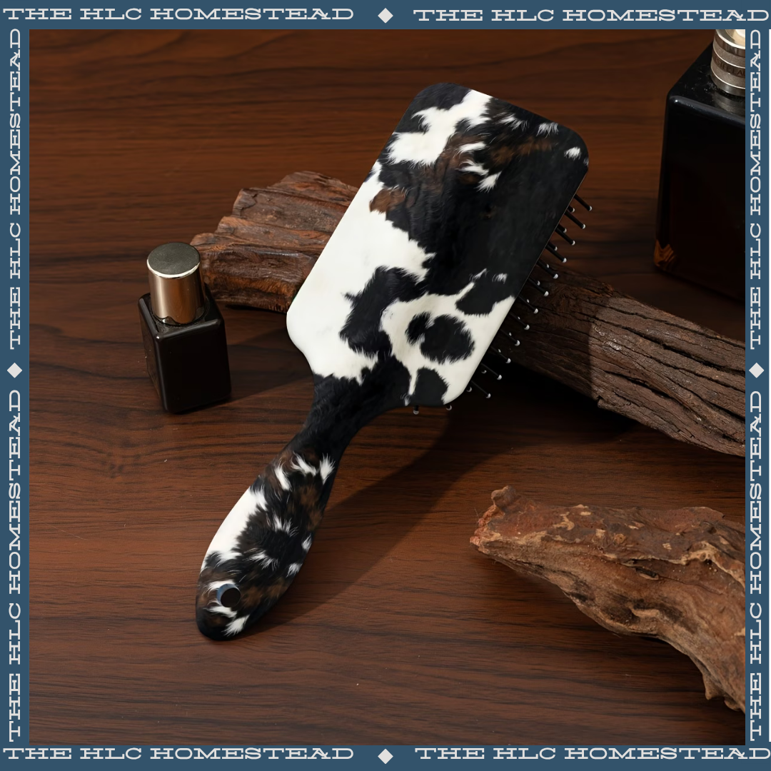 Cowhide Hair Brush