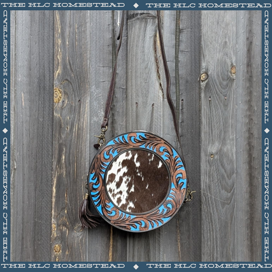 Aqua Mist Round Shoulder Bag