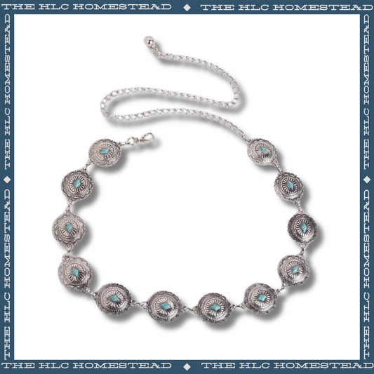 Silver Filigree Concho Belt