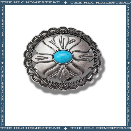 Boho Flower Turquoise Buckle