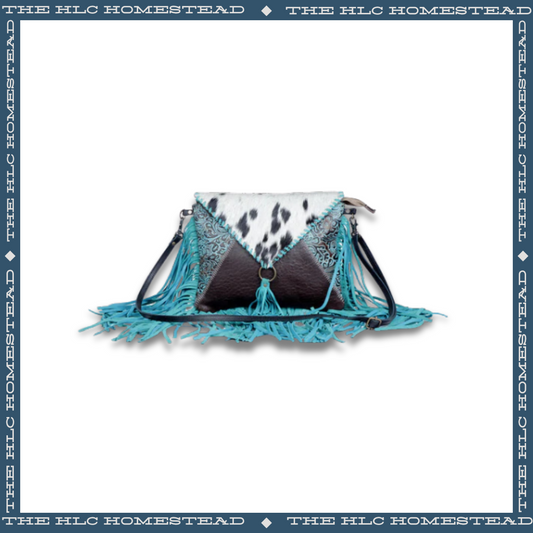 Turquoise Tassel Elegance Handbag