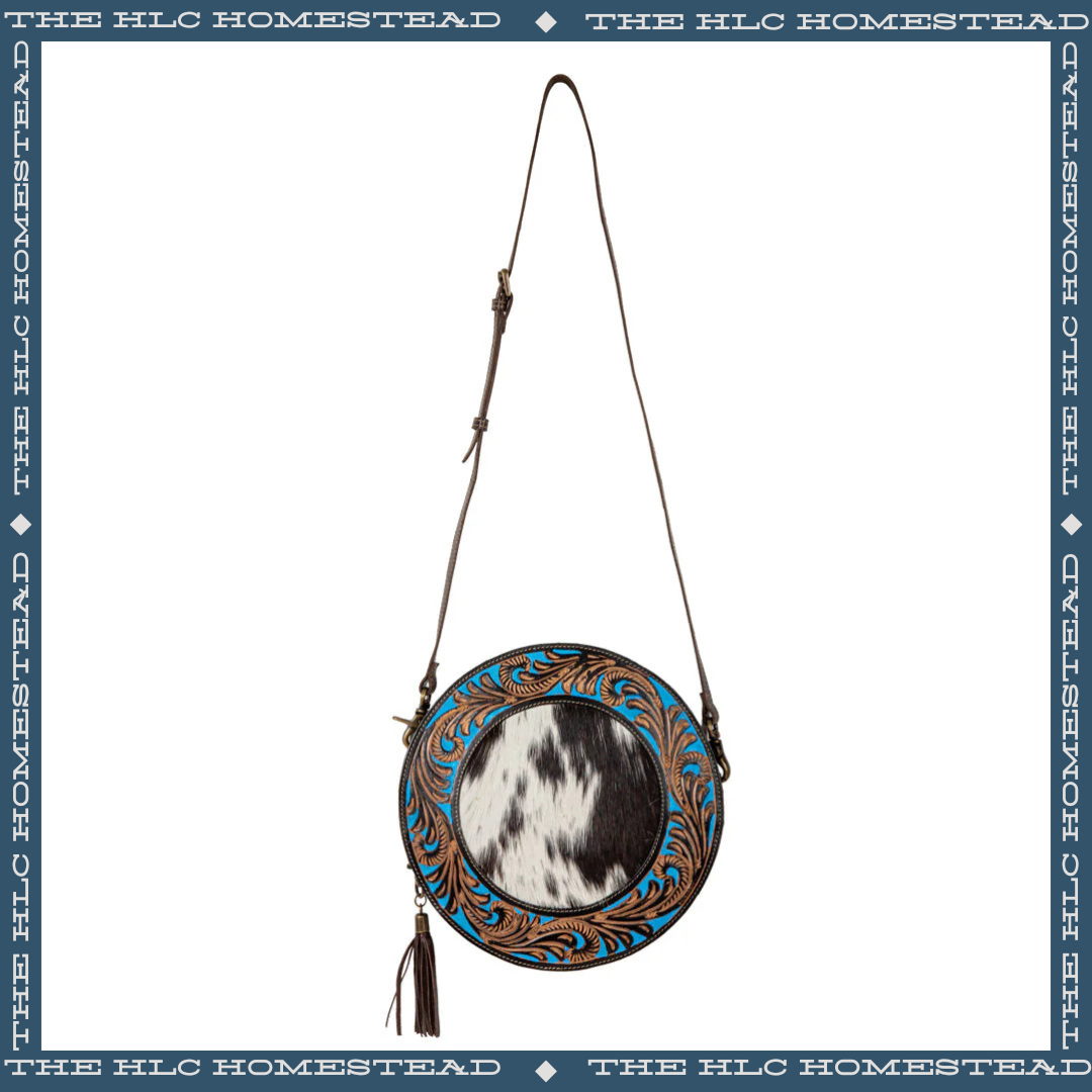 Aqua Mist Round Shoulder Bag