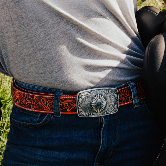 Blue Gem Paisley Buckle