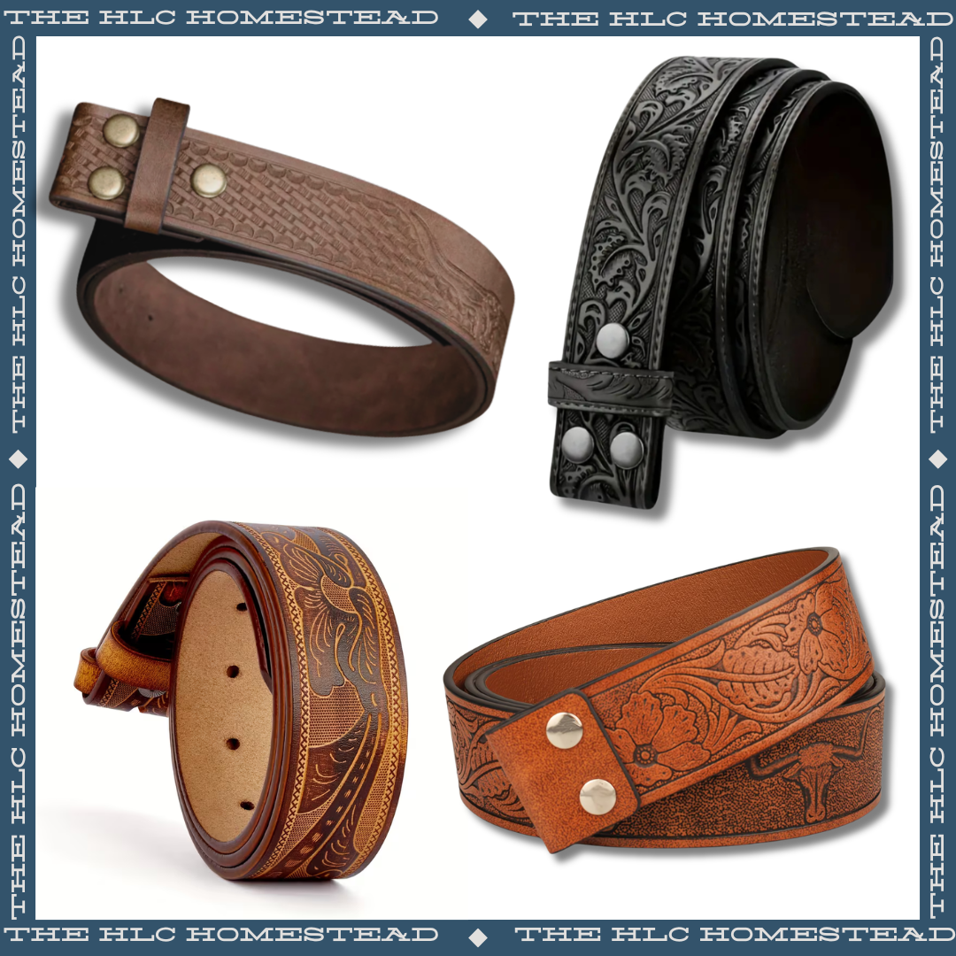 Leather Belts - NO Buckle