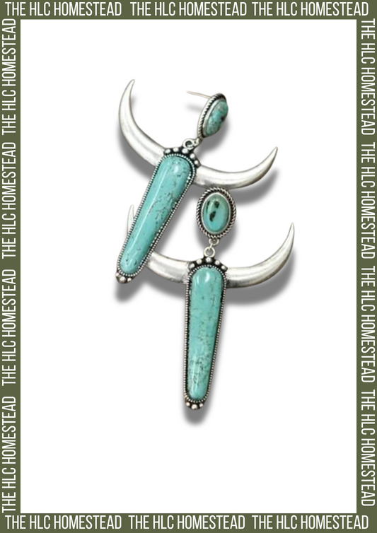 Gemmed Longhorn Earring - LIMITED EDITION