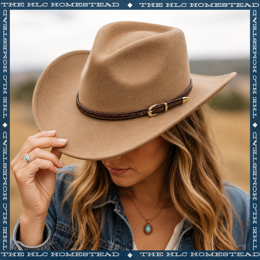 Classic Elegance Braided Leather Hat Band