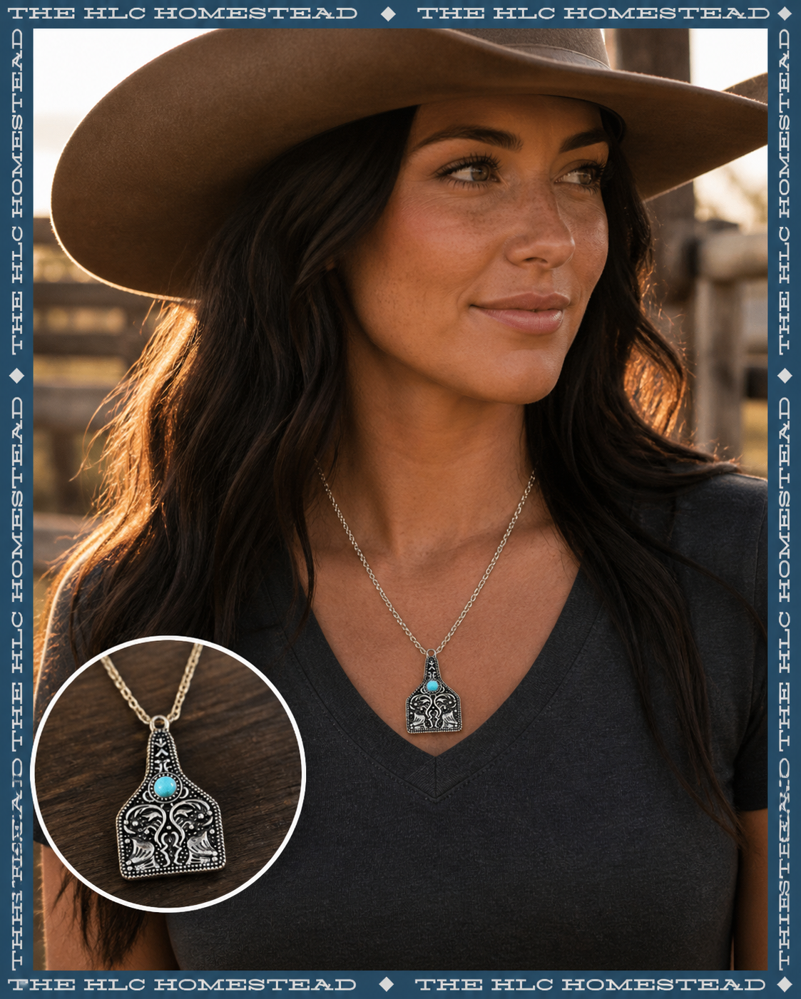 Tooled Silver Cattle Tag